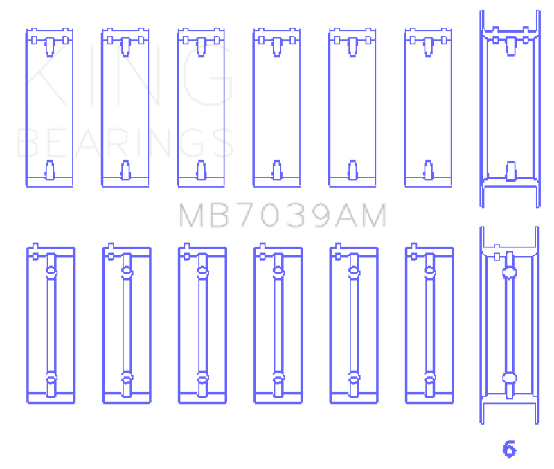 King Engine Bearings BMW M51/M57 Main Bearing Set - Size STD - GTR Auto