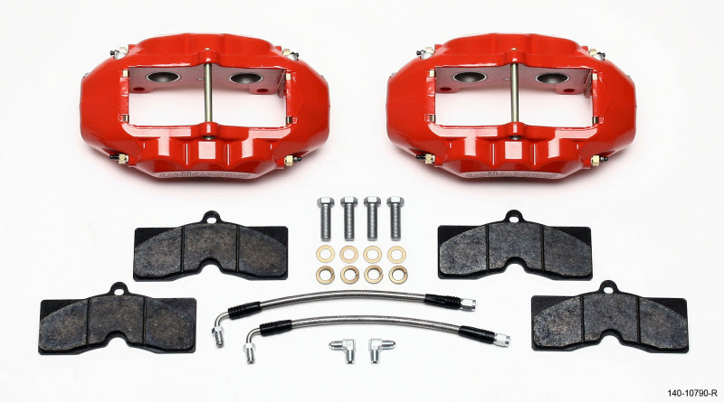 Wilwood D8-4 Rear Caliper Kit Red Corvette C2 / C3 65-82 - GTR Auto