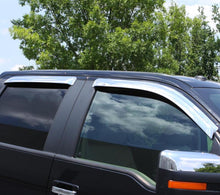 Load image into Gallery viewer, AVS 15-18 Chevy Silverado 2500 Crew Cab Ventvisor Front &amp; Rear Window Deflectors 4pc - Chrome - GTR Auto