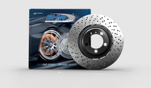 Load image into Gallery viewer, SHW 12-13 Audi TT Quattro RS 2.5L Front Drilled-Dimpled Lightweight Brake Rotor (8J0615301K)