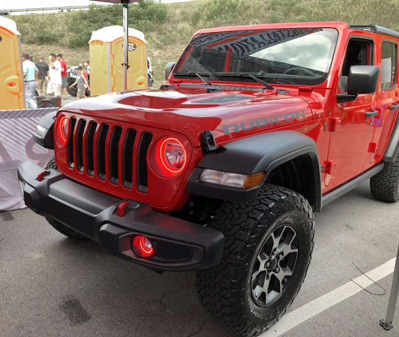 Oracle Jeep Wrangler JL/Gladiator JT LED Surface Mount Fog Light Halo Kit - ColorSHIFT - GTR Auto