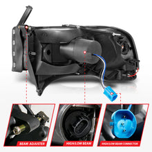 Load image into Gallery viewer, ANZO 94-02 Dodge RAM Crystal Headlight - w/ Light Bar Chrome Housing - GTR Auto