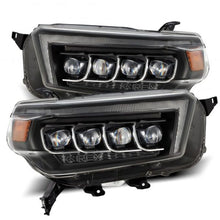 Load image into Gallery viewer, AlphaRex 10-13 Toyota 4Runner NOVA LED Projector Headlights Plank Style Black w/Seq Signal/DRL - GTR Auto