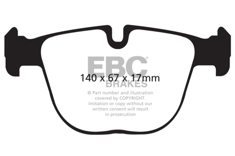 EBC 10+ BMW X5M 4.4 Twin Turbo Redstuff Rear Brake Pads - GTR Auto