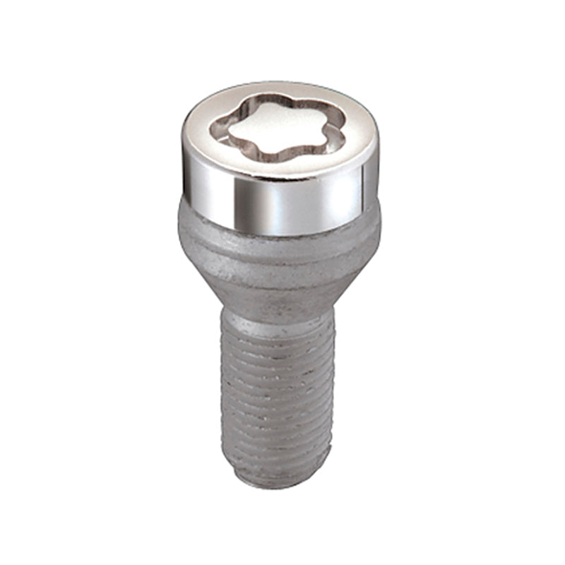 McGard Wheel Lock Bolt Set - 4pk. (Cone Seat) M14X1.25 / 17mm Hex / 27.3mm Shank Length - Chrome - GTR Auto
