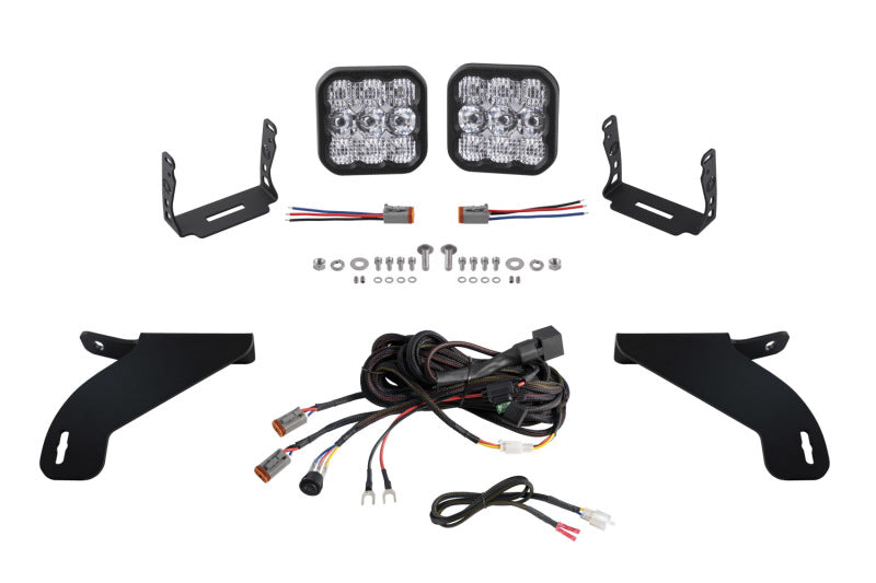 Diode Dynamics 21-22 Ford F-150 SS5 Bumper LED Pod Light Kit Sport - White Driving - GTR Auto