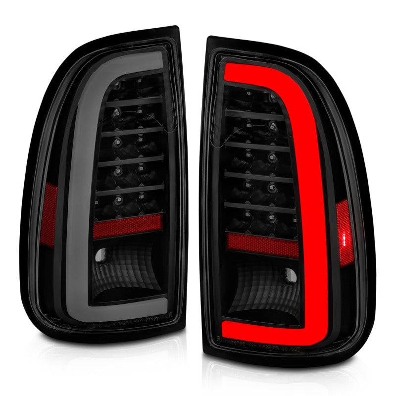 ANZO 00-06 Toyota Tundra (Std. Bed/Reg Cab) LED Taillights w/Light Bar Black Housing Smoke Lens - GTR Auto