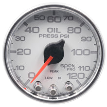 Load image into Gallery viewer, Autometer Spek-Pro 2-1/16in 0-120 PSI Digital Stepper Motor w/Peak &amp; Warn Oil Pressure Gauge