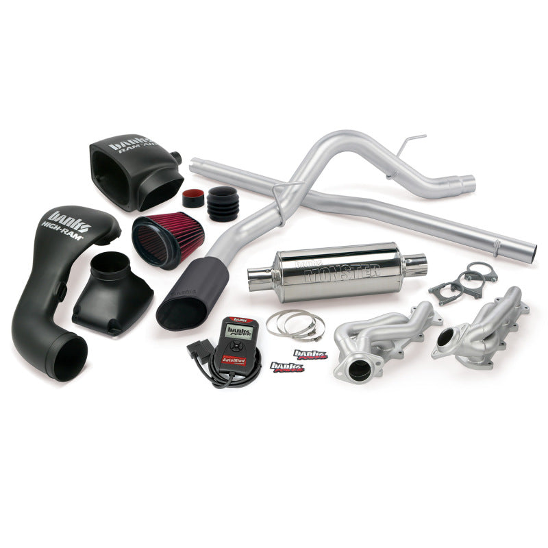 Banks Power 04-08 Ford 5.4L F-150 SCMB PowerPack System - SS Single Exhaust w/ Black Tip - GTR Auto