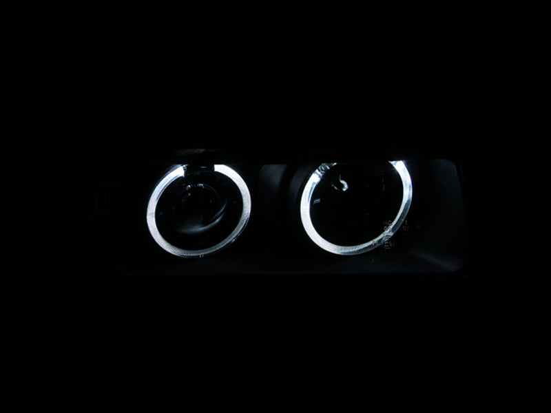 ANZO 1992-1998 BMW 3 Series E36 Projector Headlights w/ Halo Black G2 1 pc - GTR Auto