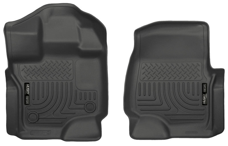 Husky Liners 15-23 Ford F-150 Super/Super Crew Cab WeatherBeater Black Front Floor Liners - GTR Auto