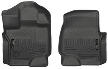 Load image into Gallery viewer, Husky Liners 15-23 Ford F-150 Super/Super Crew Cab WeatherBeater Black Front Floor Liners - GTR Auto