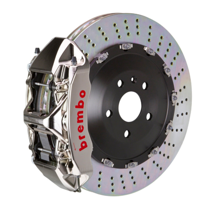 Brembo 15-18 M3 (CC Brake Equipped) Front GTR BBK 6 Piston Billet 405x34 2pc Rotor Drilled- Nickel 1N1.9531AR