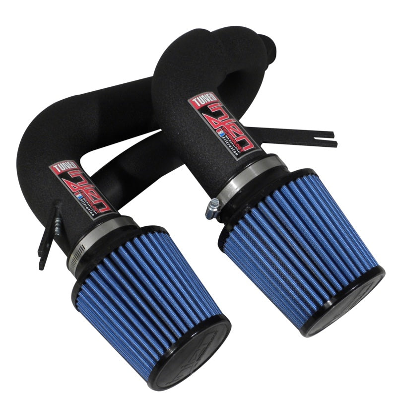 Injen 08-09 535i E60 3.0L L6 Twin intake & AMSOIL Filters Wrinkle Black Short Ram Intake - GTR Auto