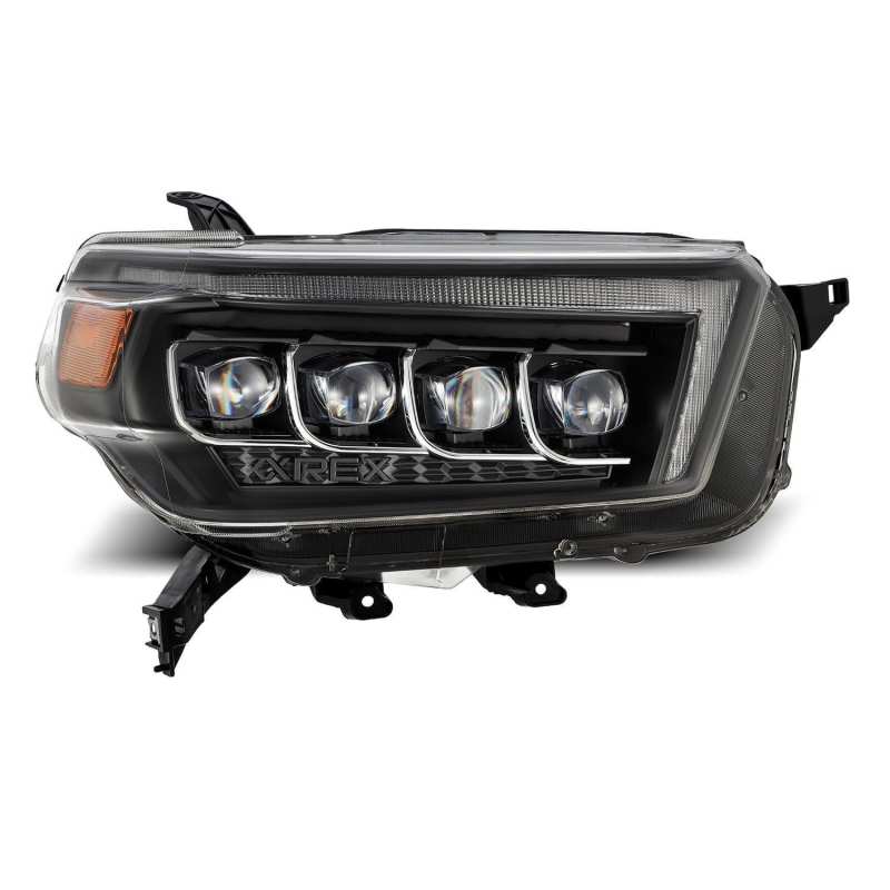 AlphaRex 10-13 Toyota 4Runner NOVA LED Projector Headlights Plank Style Black w/Seq Signal/DRL - GTR Auto