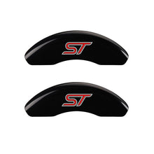 Load image into Gallery viewer, MGP 4 Caliper Covers Engraved Front &amp; Rear No bolts/ST Black finish silver ch
