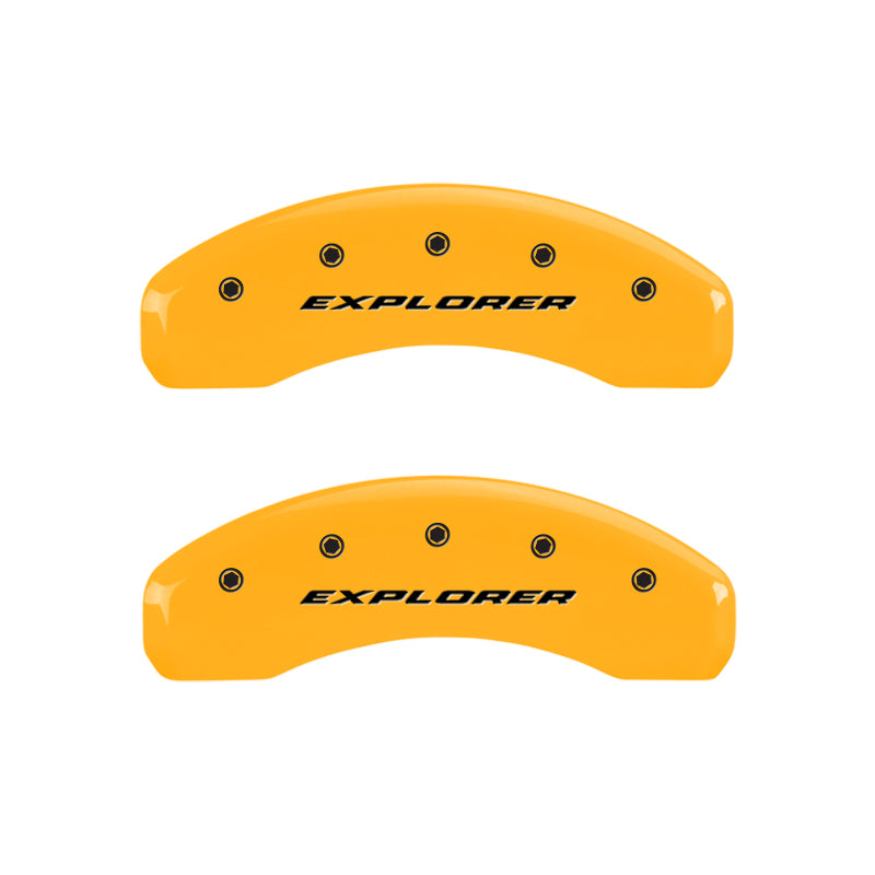 MGP 4 Caliper Covers Engraved Front & Rear Oval logo/Ford Black finish silver ch - GTR Auto