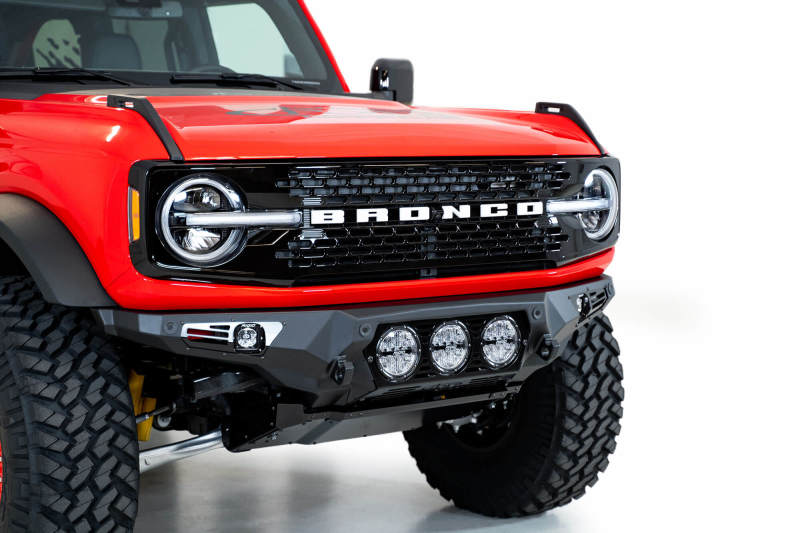 Addictive Desert Designs 21-22 Ford Bronco Bomber Front Bumper (w/ 3 Rigid 360 Mounts) - GTR Auto