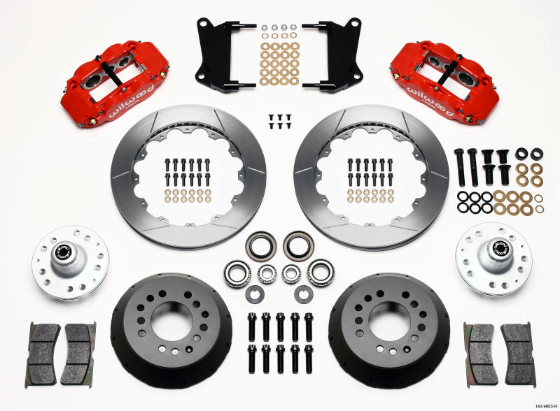 Wilwood Narrow Superlite 6R Front Hub Kit 12.88in Red 67-69 Camaro 64-72 Nova Chevelle - GTR Auto