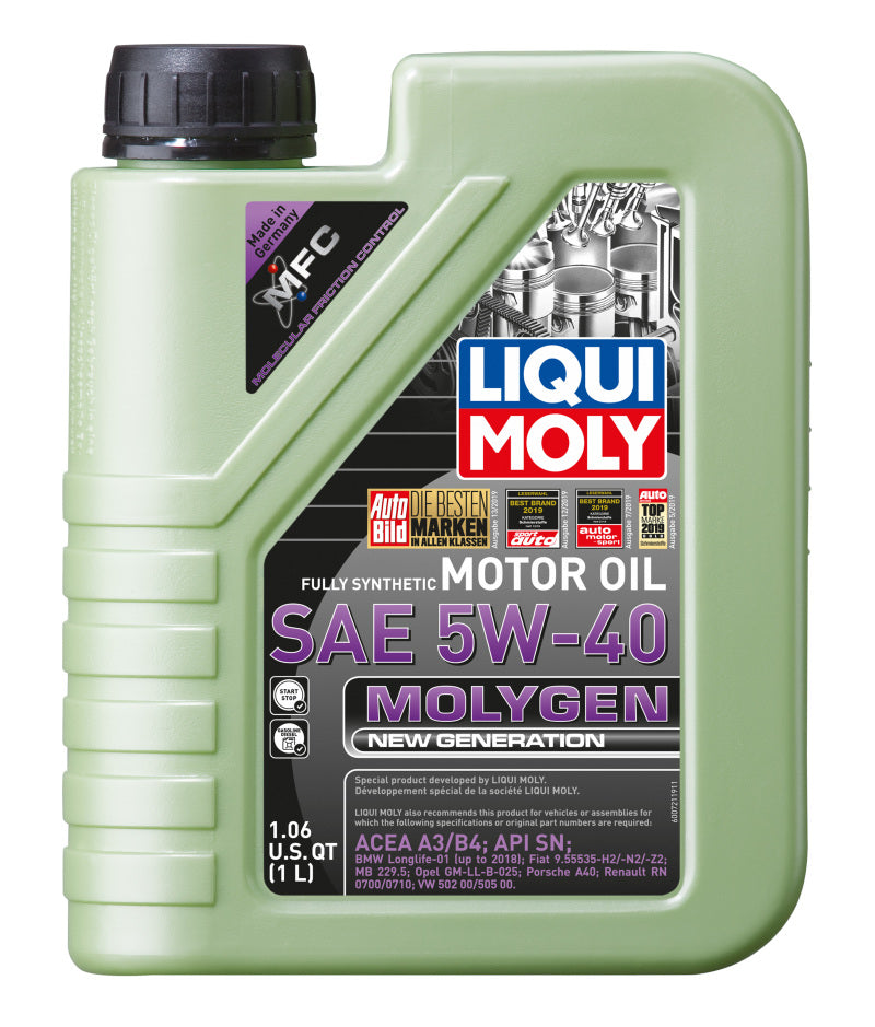 LIQUI MOLY 1L Molygen New Generation Motor Oil SAE 5W40 - GTR Auto