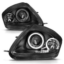 Load image into Gallery viewer, ANZO 2000-2005 Mitsubishi Eclipse Projector Headlights w/ Halo Black - GTR Auto