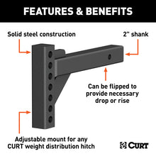 Load image into Gallery viewer, Curt Weight Distribution Shank (2in Shank 2in Drop 6in Rise)