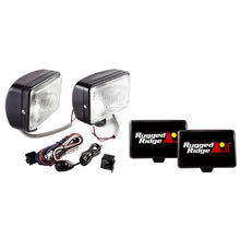 Load image into Gallery viewer, Rugged Ridge 5x7-In Halogen Fog Light Kit Black Steel Housings - GTR Auto
