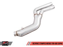 Load image into Gallery viewer, AWE 2020 Toyota Supra A90 Resonated Touring Edition Exhaust - 5in Chrome Silver Tips - GTR Auto