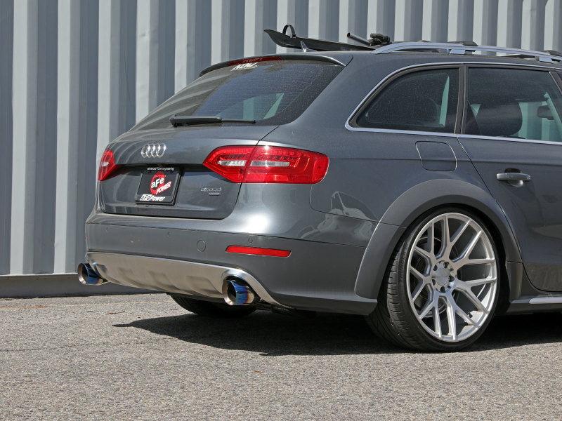 aFe MACH Force-Xp 13-16 Audi Allroad L4 SS Cat-Back Exhaust w/ Blue Flame Tips
