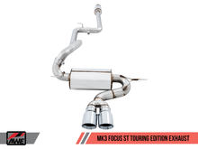 Load image into Gallery viewer, AWE Tuning Ford Focus ST Touring Edition Cat-Back Exhaust - Resonated - Diamond Black Tips