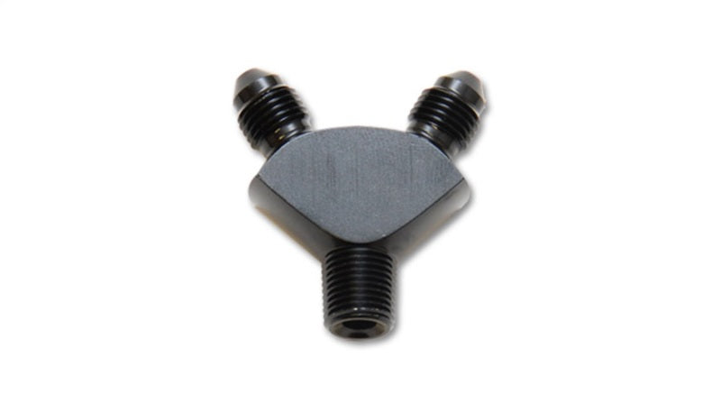 Vibrant -3AN x -3AN x 1/8in NPT Y-Adapter Fitting - Aluminum 10818