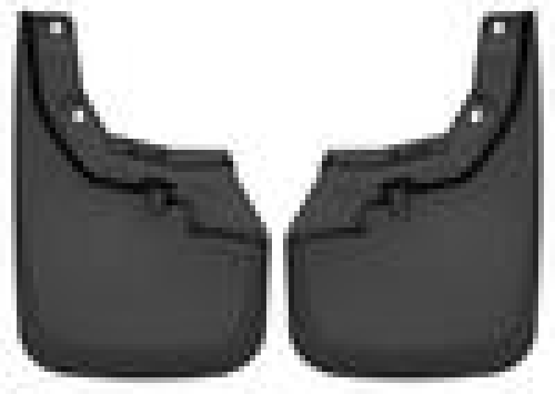 Husky Liners 16-22 Toyota Tacoma w/ OE Fender Flares Custom Molded Front Mud Guards - Black - GTR Auto