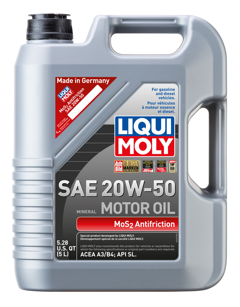 LIQUI MOLY 5L MoS2 Anti-Friction Motor Oil 20W50 - GTR Auto