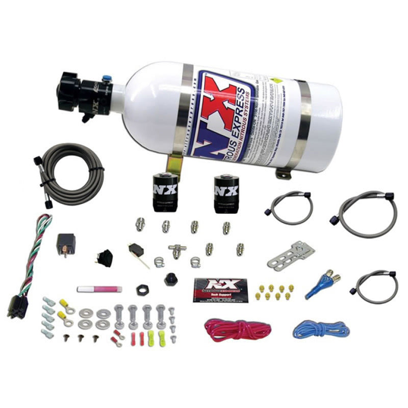 Nitrous Express All Sport Compact EFI Single Nozzle Nitrous Kit (35-50-75HP) w/10lb Bottle - GTR Auto