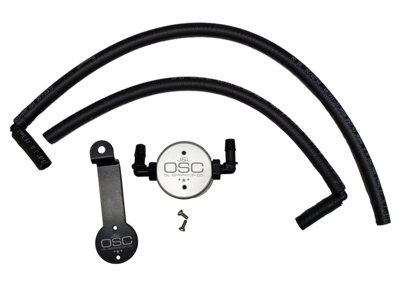 J&amp;L 05-24 Toyota 4Runner 4.0L Driver Side Oil Separator 3.0 - Clear Anodized - GTR Auto