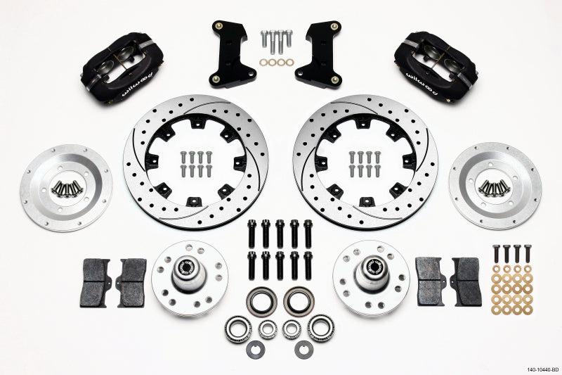 Wilwood Forged Dynalite Front Kit 12.19in Drilled 74-80 Pinto/Mustang II Disc Spindle only - GTR Auto