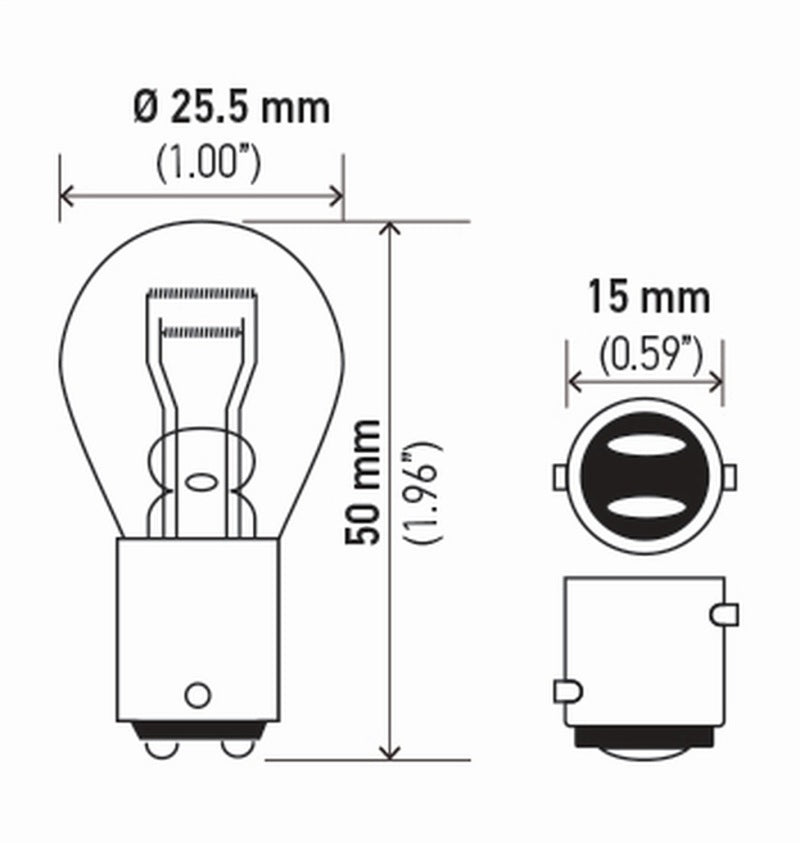 Hella Bulb 7528 12V 21/5W Bay15D S8 Sb - GTR Auto