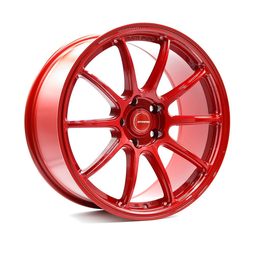 RF03RR Flow Form Hyper Red 18x8.5 +35 5x114.3 CB73.1 Cone seat