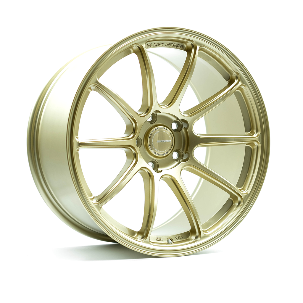 RF03RR Flow Form Gold 18x9.5 +38 5x114.3 CB73.1 Cone seat