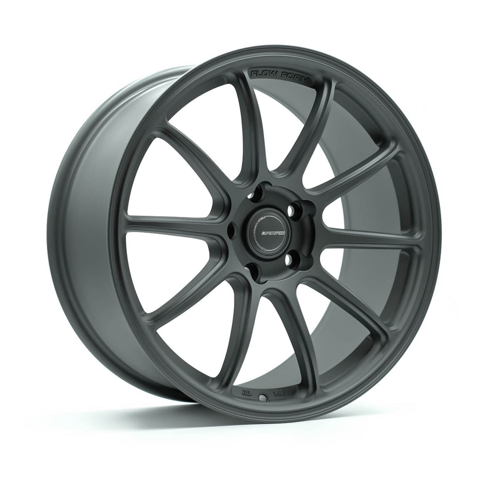 RF03RR Flow Form Matt Gunmetal 18x8.5 +45 5x114.3 CB73.1 Cone seat