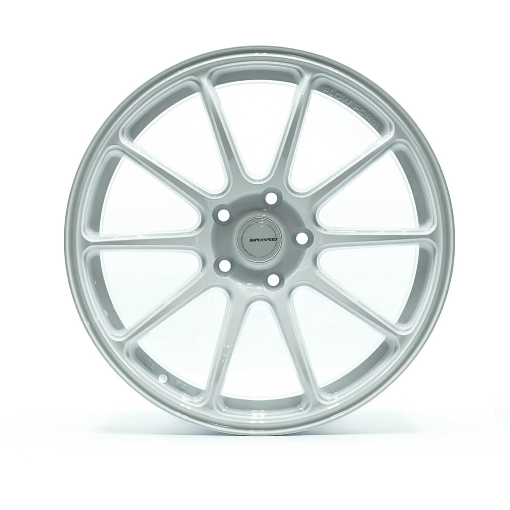 RF03RR Flow Form Speed White 18x9.5 +38 5x114.3 CB73.1 Cone seat