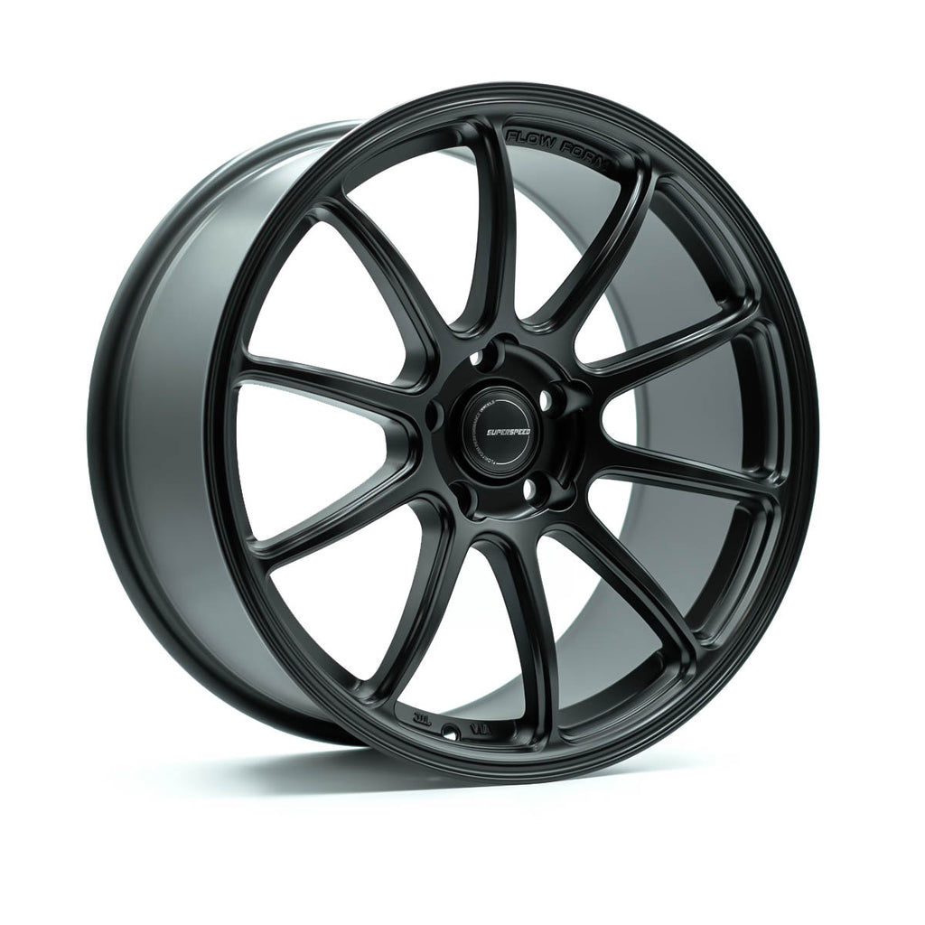 RF03RR Flow Form Matt Black 18x8.5 +38 5x108 CB63.4 Cone seat