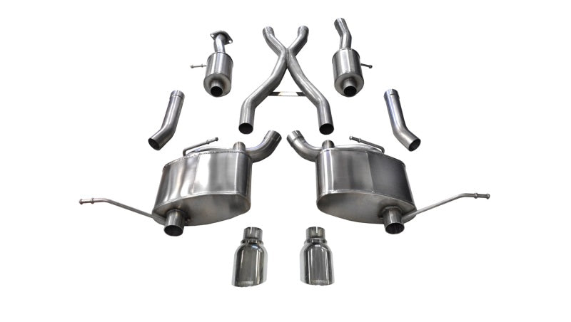 Corsa 2011-2021 Jeep Grand Cherokee Polished 2.5in Dual Rear Exit Cat-Back Exhaust - GTR Auto