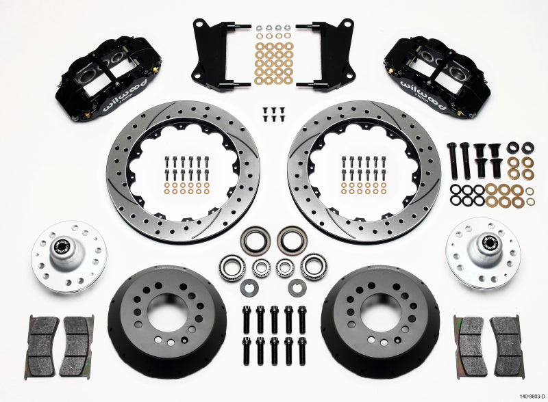 Wilwood Narrow Superlite 6R Front Hub Kit 12.88in Drilled 67-69 Camaro 64-72 Nova Chevelle - GTR Auto