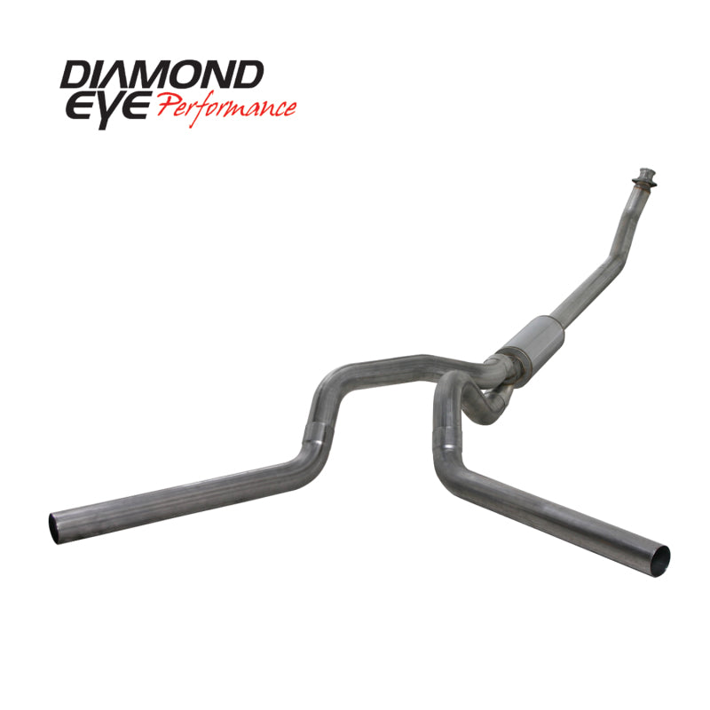 Diamond Eye KIT 4in Turbo Back MFLR RPLCMENT PIPE DUAL SS: 94-02 DODGE CUMMINS 5.9L - GTR Auto