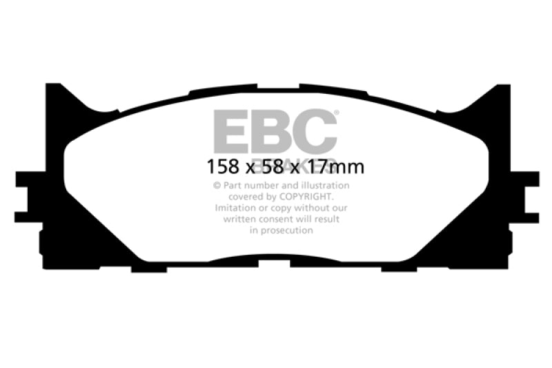 EBC 13+ Lexus ES300h 2.5 Hybrid Ultimax2 Front Brake Pads - GTR Auto