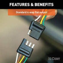 Load image into Gallery viewer, Curt 4-Way Flat Connector Plug &amp; Socket w/72in Wires (Packaged)