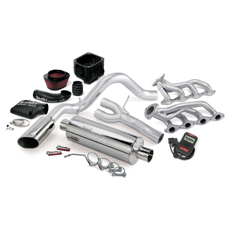 Banks Power 03-06 Chevy 4.8-5.3L EC/CCSB PowerPack System - SS Single Exhaust w/ Chrome Tip - GTR Auto