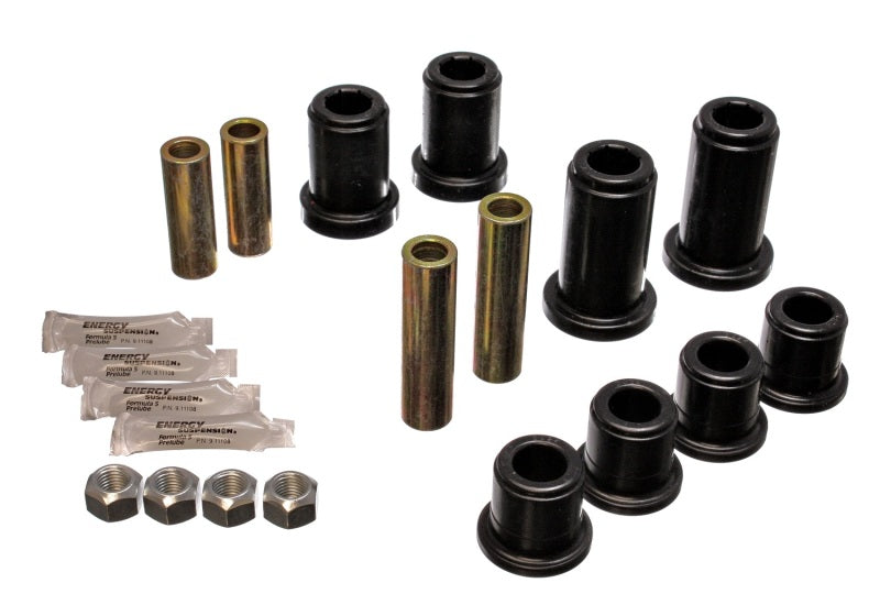 Energy Suspension 01-06 GM Silverado C2500 HD 2WD/K2500 HD 4WD Blk Front End Control Arm Bushing Set - GTR Auto