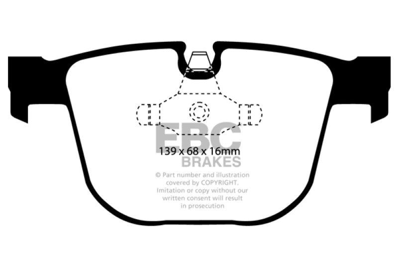 EBC 08-10 BMW M3 4.0 (E90) Redstuff Rear Brake Pads - GTR Auto